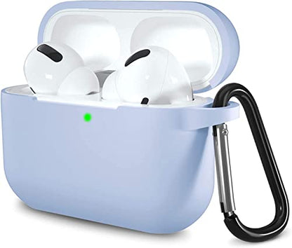 Lerobo for AirPod Pro Case, Soft Silicone Cover with Keychain, Lilac - color: Lilac