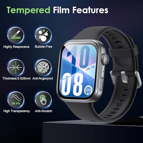 Compatible for HUAWEI Watch Fit 4 screen protector, Anti-Scratch 3D Full Screen Coverage flim, Case Friendly, HD Ultra, 4 PACK - size: Watch Fit 4
