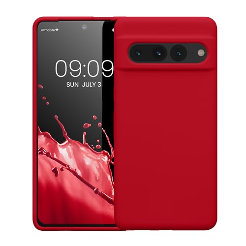 kwmobile Case Compatible with Google Pixel 7 Pro Case - TPU Silicone Phone Cover with Soft Finish - Sweet Cherry - color: Sweet Cherry, size: Pixel 7 Pro