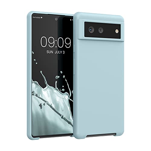 kwmobile Case Compatible with Google Pixel 6 Case - TPU Silicone Phone Cover with Soft Finish - Cool Mint - color: Cool Mint, size: Pixel 6