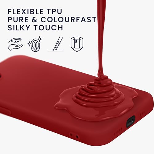 kwmobile Case Compatible with Apple iPhone 17e / iPhone 16e Case - Soft Slim Protective TPU Silicone Cover - Rhubarb Red - color: Rhubarb Red