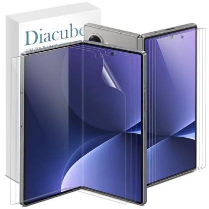 [3+3] DIACUBE for Samsung Galaxy Z Fold 8 Ultra, Clear TPU+EPU Screen Protector [3 Pack Inside + 3 Pack Front] HD Clarity for Ultimate Protection, Scratch Self-Healing, Easy Installation with Alignment Jig - size: Galaxy Z Fold 8 Ultra