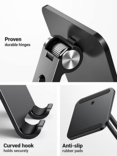 UGREEN Tablet Stand Compatible for iPad Desk Stand Holder Adjustable Aluminum Thicker Base Compatible with iPad Pro Air Mini 13 12.9 11 Inch Home Office Desk Accessories Black - color: Black