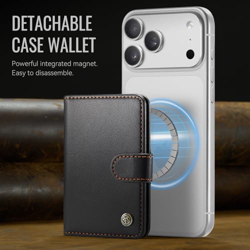 for Magsafe Magnetic Phone Wallet Card Holder, Elegant Black - color: Elegant Black