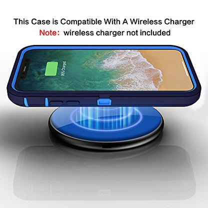 MXX Compatible with iPhone Xr Case, 3-Layer Super Protective Full Heavy Duty Body Tough Rugged Bumper Cover, Shock & Dust Proof, Designed for Apple Xr Phone Case 6.1" Blue - color: Blue