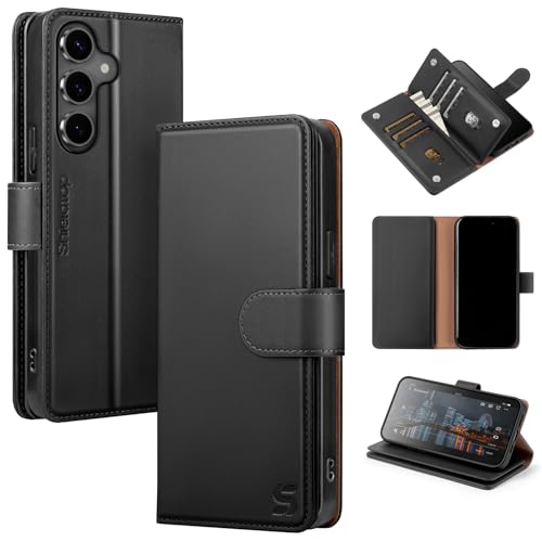 Shieldtop Compatible with Samsung Galaxy S24+ Plus Wallet Case with Card Holder,Women Men RFID Blocking PU Leather Flip TPU Protective Cover Credit Card Slots,Phone Case for S24 Plus,Black - color: Black, size: Samsung Galaxy S24 Plus - 6.7"