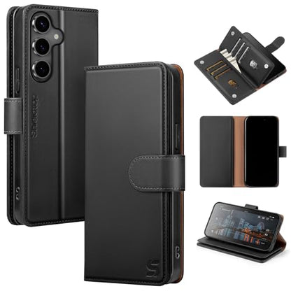 Shieldtop Compatible with Samsung Galaxy S24+ Plus Wallet Case with Card Holder,Women Men RFID Blocking PU Leather Flip TPU Protective Cover Credit Card Slots,Phone Case for S24 Plus,Black - color: Black, size: Samsung Galaxy S24 Plus - 6.7"