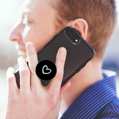 6 Pack Cellphone Phone Grip and Smartphones Stand, Collapsible Cell Phone Expanding Holder for Phone - Purple Black Pink Gold White Heart, ZJ007