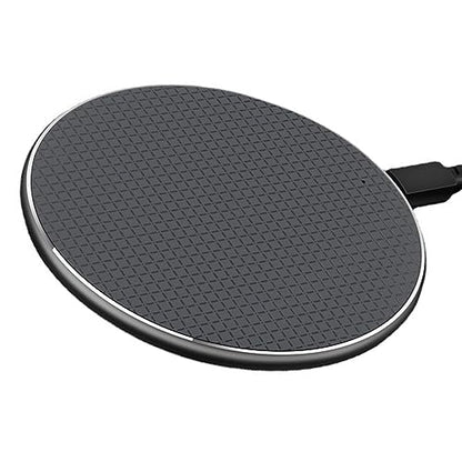Wireless Charger 15W Fast Charging Pad, QiCertified Wireless Phone Charging Station with LED Indicator, Slim Aluminum Alloy Multi Protection for All QiStandard Devices