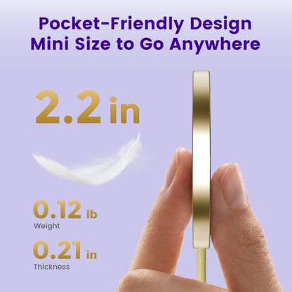 MagSafe 25W Wireless Charger for Apple Magnetic Fast Charging Pad - color: Light Yellow