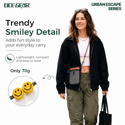 Cell Phone Bag with Strap Lightweight Crossbody Phone Purse with Nylon Lanyard Fits iPhone 12-17 for Travel Casual Walking - color: Black