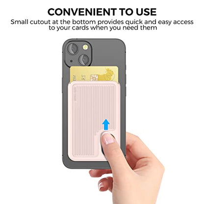 AHASTYLE Card Holder for Back of All iPhone Series - color: B- Pink