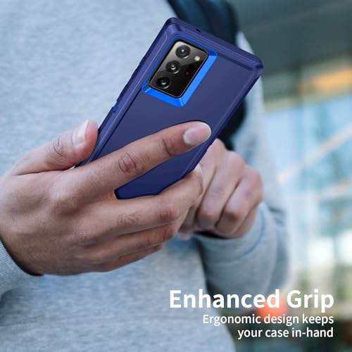for Galaxy Note 20 Ultra Case Heavy Duty Shockproof Dust/Drop Poof 3 Layers Full Bady Protection Rugged Cover Case for Samsung Galaxy Note 20 Ultra,Dark Blue - color: Dark Blue