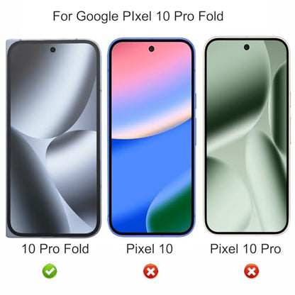 3 Pack Privacy Matte Screen Protector For Google Pixel 10 Pro Fold, Front Outer Anti-Glare Anti-Spy Screen Protector Soft Film