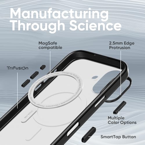 FLOLAB Surtect Tri-Fusion Magnetic for iPhone 17 Case Protective Slim Design Magsafe Compatible Military Grade - Clear Matte Translucent - color: Clear Matte Translucent, size: iPhone 17