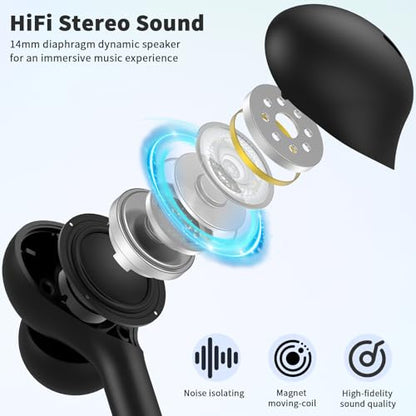 USB C Headphones Wired Earbuds for iPhone 18 Pro Max 17 16 15,Black - color: Black
