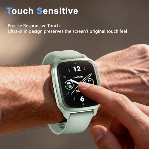 6 Pack Screen Protector for Garmin Venu Sq 2 / Sq 2 Music,Soft EPU Film | High Clarity, Self-Healing, Full Coverage, Touch Sensitive, Anti-Scratch and Bubble-Free for Running,Training and Daily Wear - size: For Garmin Venu Sq 2 1.6 Inch