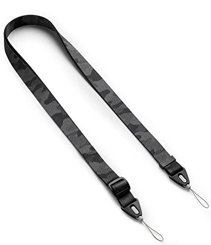 Ringke Phone Lanyard for iPhone 17 Pro Max and Most Smartphones [One-Touch Buckle] Shoulder Strap Adjustable Sturdy Universal Phone Crossbody Neck Lanyard for Travel Essentials - Camo Black - color: Camo Black