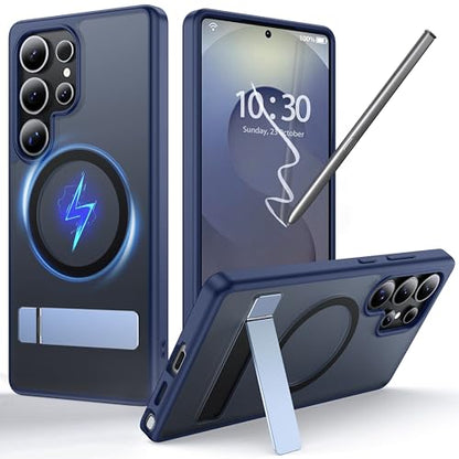 for Samsung Galaxy S25 Ultra Case with MagSafe - color: Blue, size: Galaxy S25 Ultra with Stand