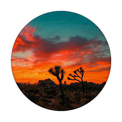 Joshua Tree National Park California Desert Camping Retro PopSockets Swappable PopGrip