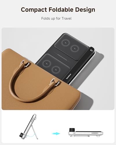 Foldable Dual Wireless Charger for Galaxy Z Fold 8 Ultra & Pixel Fold