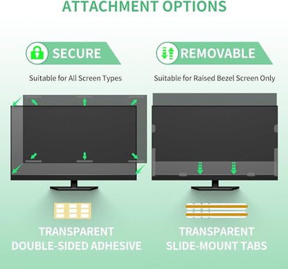 2 Pack 34 Inch Privacy Screen for 21:9 Curved and Flat Monitors - size: 2 Pack-34''Monitor Screen Protector (21:9)