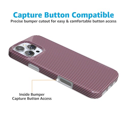 Casely iPhone 16 Pro Case | Stripes and the City | Tiny Pinstripe | Compatible with MagSafe | Classic Ultra Slim Design - color: Stripes and the City | Tiny Pinstripe, size: Iphone 16 Pro