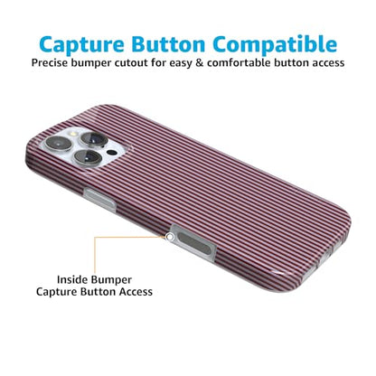 Casely iPhone 16 Pro Case | Stripes and the City | Tiny Pinstripe | Compatible with MagSafe | Classic Ultra Slim Design - color: Stripes and the City | Tiny Pinstripe, size: Iphone 16 Pro
