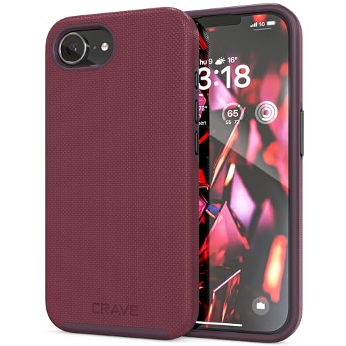 Crave for iPhone 17e Case and iPhone 16e Case, Shockproof Protection Dual Layer Case for iPhone 17e, iPhone 16e (6.1 inch) - Berry - color: Berry