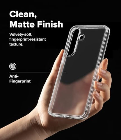 Ringke for Samsung Galaxy S25 FE Case [Fusion Matte Clear] | Oil & Dirt Resistant, Anti-Fingerprint Technology Prevents Oily Smudges, Frosted Coating Feels Velvety Soft - size: Galaxy S25 FE
