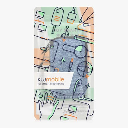 kwmobile Universal Phone Pouch Size M - 5.5" - Neoprene Smartphone Pouch with Zip - Water-Repellent Mobile Phone Case - Sleeve in Ocean Blue/Light Blue - color: ocean blue / light blue, size: M - 5.5"