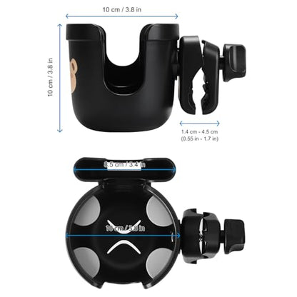 Accmor Wheelchair Cup Holder with Phone Holder, ﻿Universal 360° Rotatable Walker Cup Holder Rollator Scooter Accessory - color: Bear