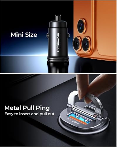 MRGLAS 125W Fast iPhone 18/17 Pro Max Car Charger with USB C Cable - color: Black, size: 125W