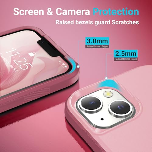 jaroco Magnetic for iPhone 13&14&15 Case Heavy Duty Rugged Dual-Layer Pink - color: Pink, size: iPhone 13&14&15
