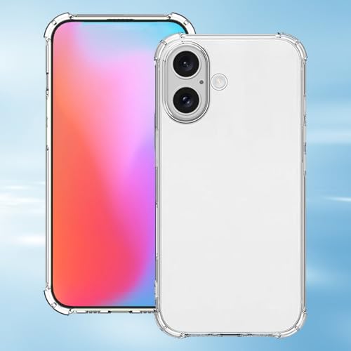 for iPhone 16 Case Clear, Military-Grade Drop Protection, Transparent Soft Shockproof Protective Slim Thin Phone Bumper Phone Cases for iPhone 16 - Clear - color: Clear, size: iphon 16