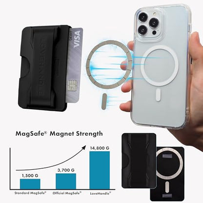 LOVEHANDLE Wallet for MagSafe + Kickstand - Hot Pink - color: Hot Pink