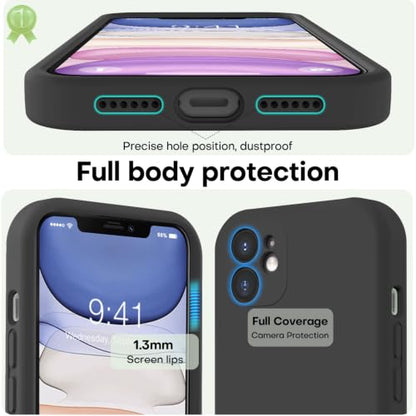 LOVE 3000 Designed for iPhone 11 Case Premium Silicone, Black - color: Black, size: iPhone 11 6.1inch