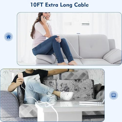 10FT iPhone Charger,[Apple MFi Certified]2Pack iPhone Charger Fast Charging - size: 10FT