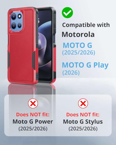 for Motorola Moto G 2026 2025 / G Play 2026 Case Bright Red - color: Bright Red