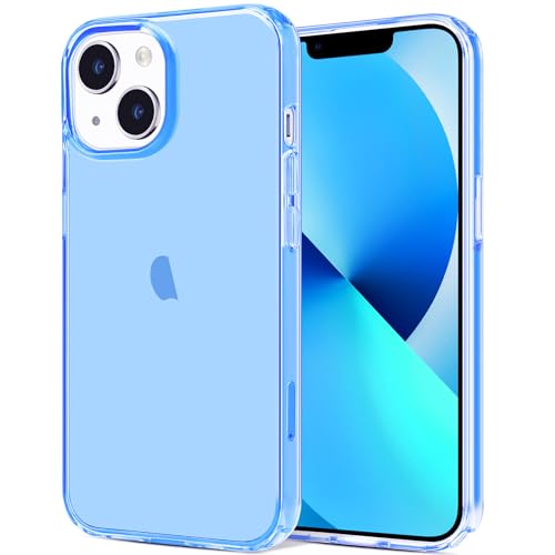 JJGoo Compatible with iPhone 13 Case Clear, Transparent Soft Shockproof Protective Slim Thin Bumper Cover Phone Case, Dark Blue - color: Dark Blue