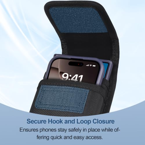 ykooe Dual Phone Holster for Two Phones Heavy Duty Belt Clip