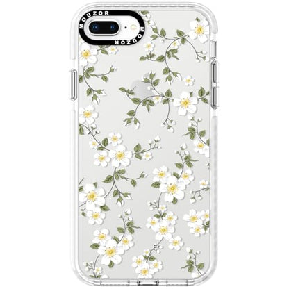 Cute Phone Case for iPhone 7 Plus, Vine Flowers iPhone 8 Plus Cases, Aesthetic Floral Pattern Soft Clear TPU Shockproof Bumper Cover for Girls Women - size: iPhone 7 Plus/8 Plus