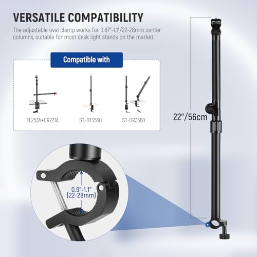 NEEWER Overhead Camera Mount with Phone Clip - style: DS009(2-Section)