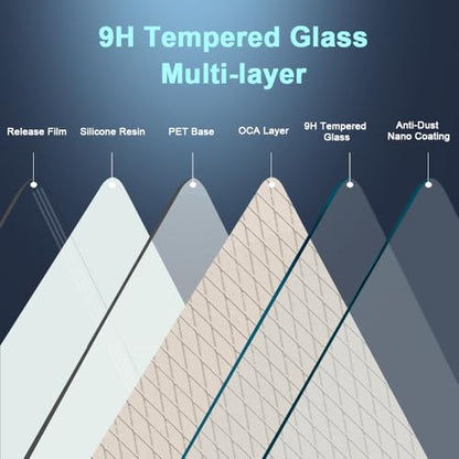 9H+ Tempered Glass for iPhone 17 Air Screen Protector with Auto Dust Removal Installation Frame Military Grade Protection (Scratch, Shatter, Drop Resistance) Full Edge Coverage 6.5" 2025, 2 Pack - size: iPhone 17 Air