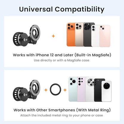 Itramax 360° Magnetic Stroller Phone Mount with Adjustable Silicone Strap