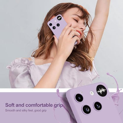 Silicone Case for Nothing Phone 3, Purple | Soft Silicone Silky Touch Easy Clean, Shockproof Slim Phone Cover, Upgraded Camera Protection, Anti-Scratch Microfiber Lining - color: Purple, size: Nothing Phone 3