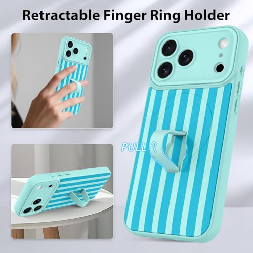 KANGHAR Compatible with iPhone 17 Pro Max Case Stripes -Blue - color: Blue-Stripes, size: iPhone 17 Pro Max