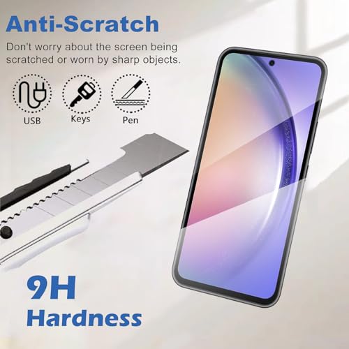 Lyphpe【3 Pack Privacy Screen Protector for samsung galaxy A54 5G 9H Tempered Glass Anti-Spy Private Film Compatible for Samsung A54 5G Case Friendly
