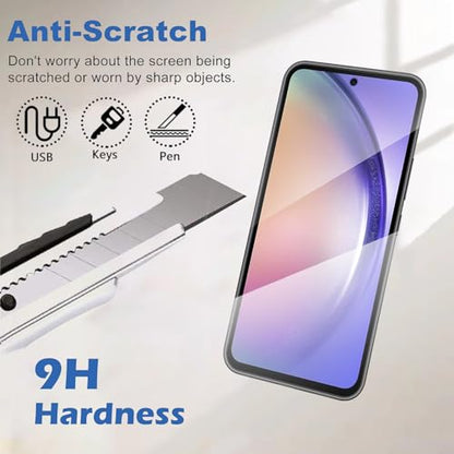 Lyphpe【3 Pack Privacy Screen Protector for samsung galaxy A54 5G 9H Tempered Glass Anti-Spy Private Film Compatible for Samsung A54 5G Case Friendly