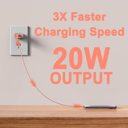 2Pack USB C Charger Block 20W, iGENJUN USB-C Power Adapter - color: Gradient-7